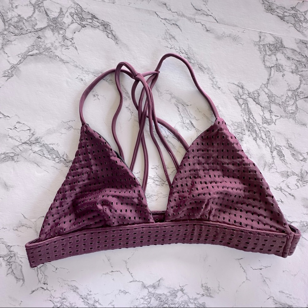 alcacia swimwear NWT Awapuhi Mesh Top Merlot Large